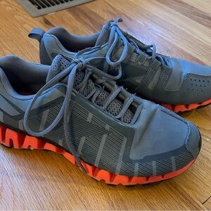 Reebok Gray and Orange Athletic Shoes